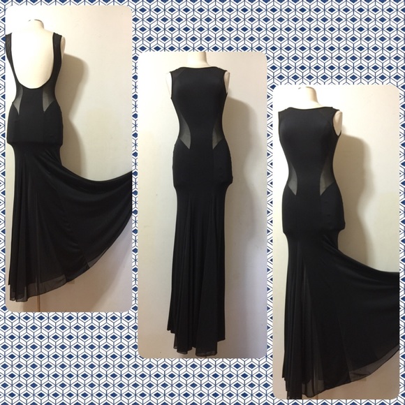 COPY - 💋💋💋Long Black Illusion Stretch dress💋💋💋 - Picture 6 of 8